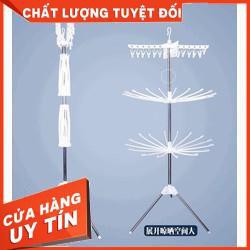 [XẢ KHO+FREE SHIP]  CÂY PHƠI QUẦN ÁO TRÒN 3 TẦNG TẶNG KÈM MÓC DÍNH TƯỜNG TRONG SUỐT