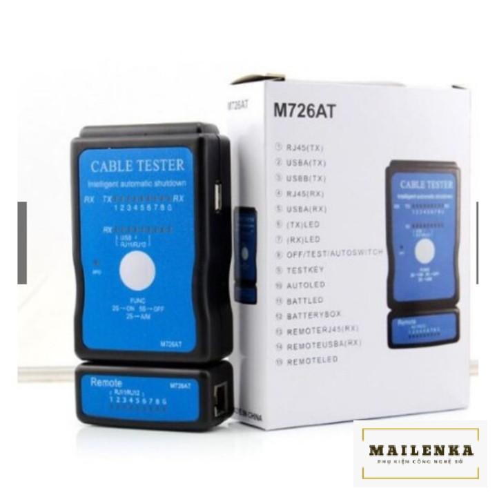 Hộp test cáp mạng | Hộp kiểm tra dây mạng đa năng M726AT Test được cả dây usb, dây máy in