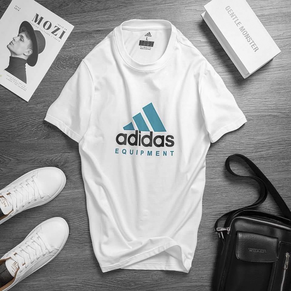 Áo thun thể thao nam adidas, áo phông nam cổ tròn chất liệu cotton 100% co giãn 4 chiều kiểu dáng thể thao năng động