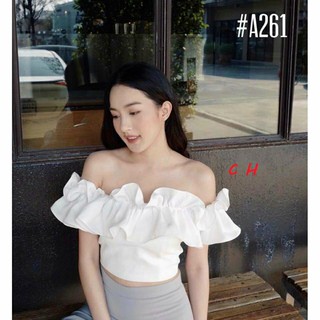 (ảnh chụp thật) Áo trễ vai bèo tiêu thư xinh xắn