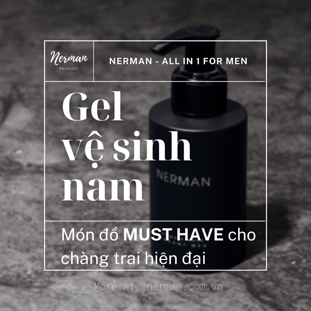 [Chính Hãng 100%] Dung dịch vệ sinh nam giới Nerman Elegant Men hương nước hoa cao cấp 100ml