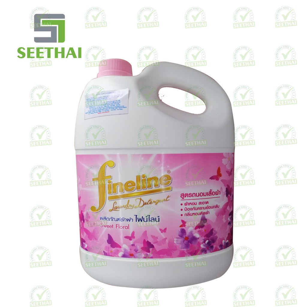 Nước giặt xả diệt khuẩn Anti Bacteria FINELINE Thái Lan 3000ml - can hồng/tím/xanh