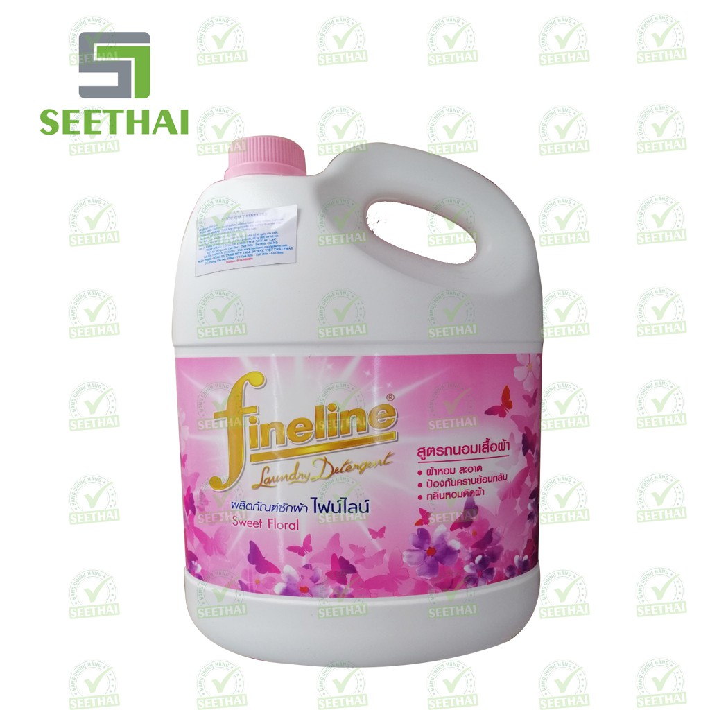 Nước giặt xả diệt khuẩn Anti Bacteria FINELINE Thái Lan 3000ml - can hồng/tím/xanh
