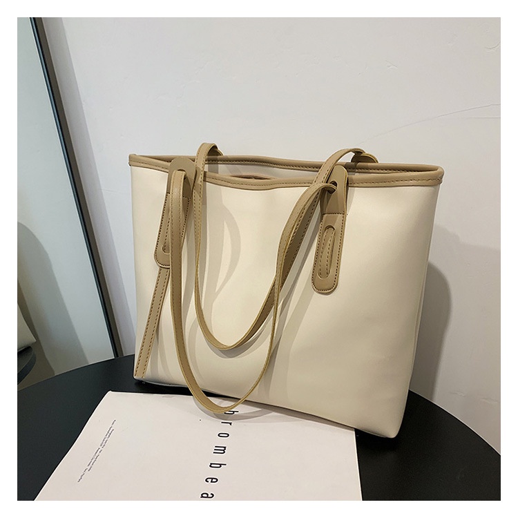 Túi Tote Đeo Vai Màu Trơn Cỡ Lớn 2022 Thời Trang Mùa Xuân Cho Nữ