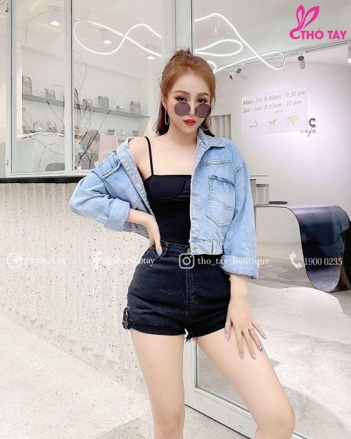 Mẫu Mới.Áo Khoác Jean Nữ Form Lửng .Hot 2020