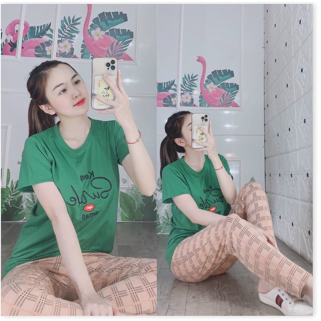 SET BỘ THUN NỮ QUẦN DÀI SIÊU XINH,HỌA TIẾT ÁO VÔ CÙNG XINH XẮN THỜI TRANG KOKO MI