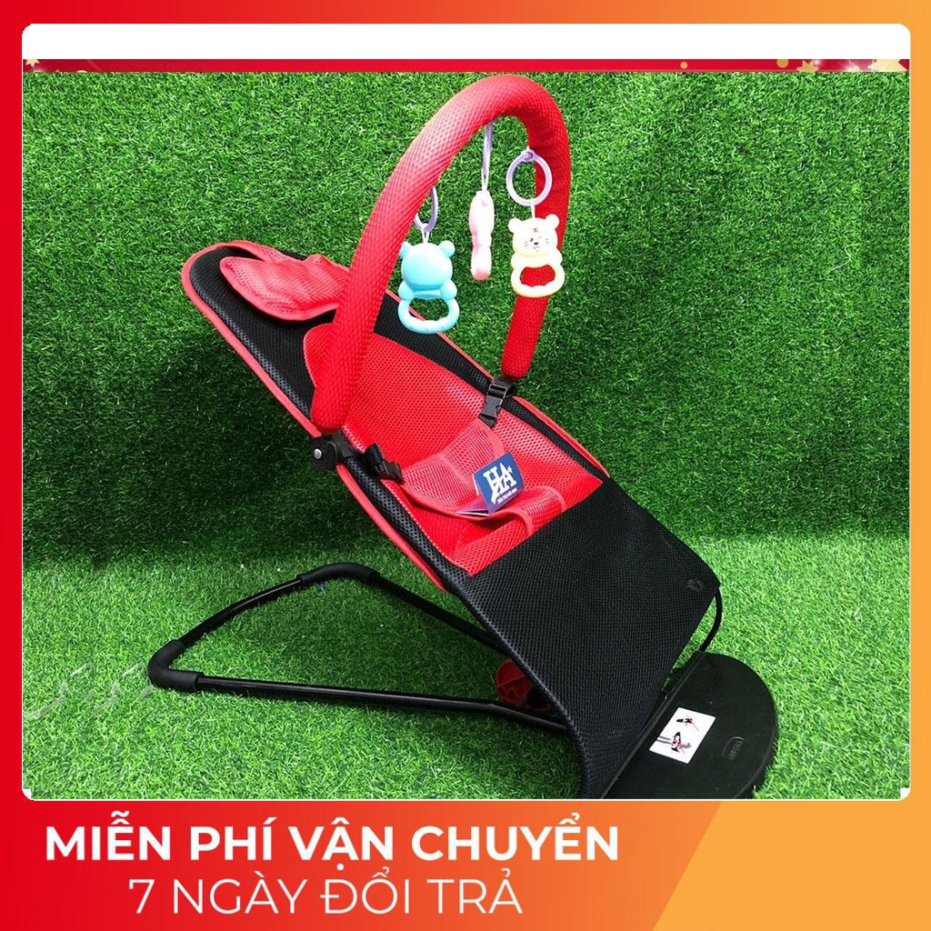 Ghế rung cho bé đa năng bập bênh - loại tự nhún có đồ chơi cho trẻ ngủ 1B
