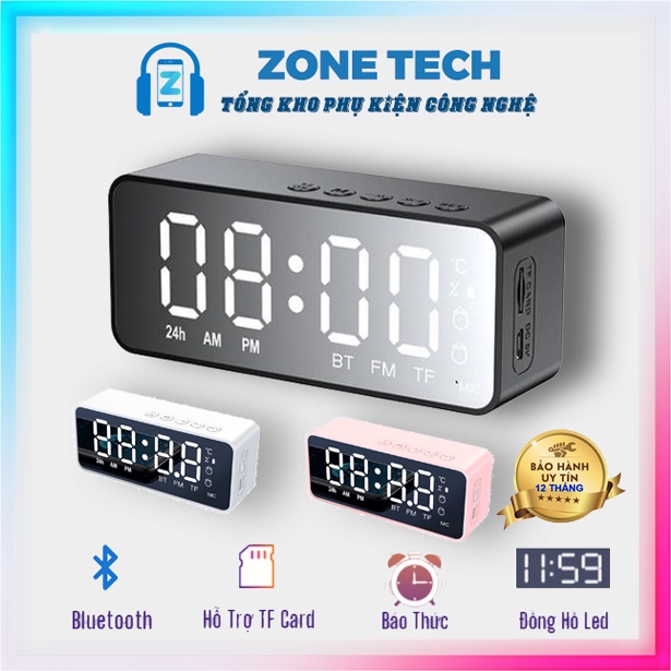 Loa Gương Bluetooth G50 cao cấp, kiêm đồng hồ báo thức ,nghe đài FM, màn hình tráng gương hiển thị đèn led | BH 6 THÁNG