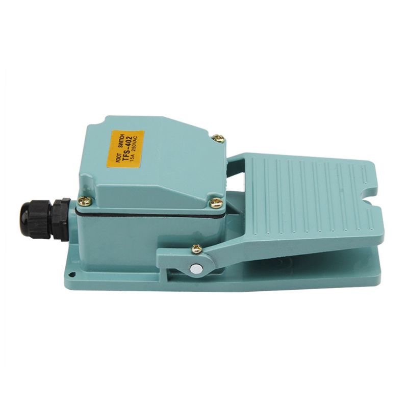 SPMH Metal AC 250V 15A 1NO 1NC Momentary Pedal Foot Switch Anti-slip Controller Treadle Switch TFS-402