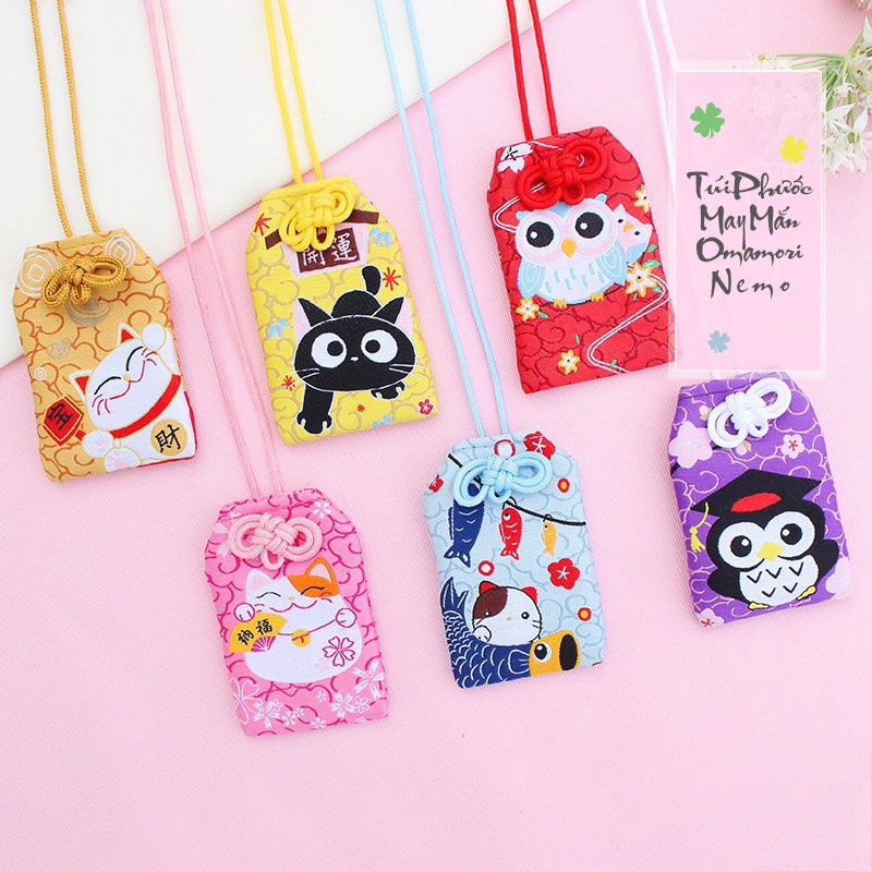 Túi Phước May Mắn Omamori Có 6 Màu Chọn Lựa, Kèm Nhiều Quà Tặng Nemo Handmade - OMG6M