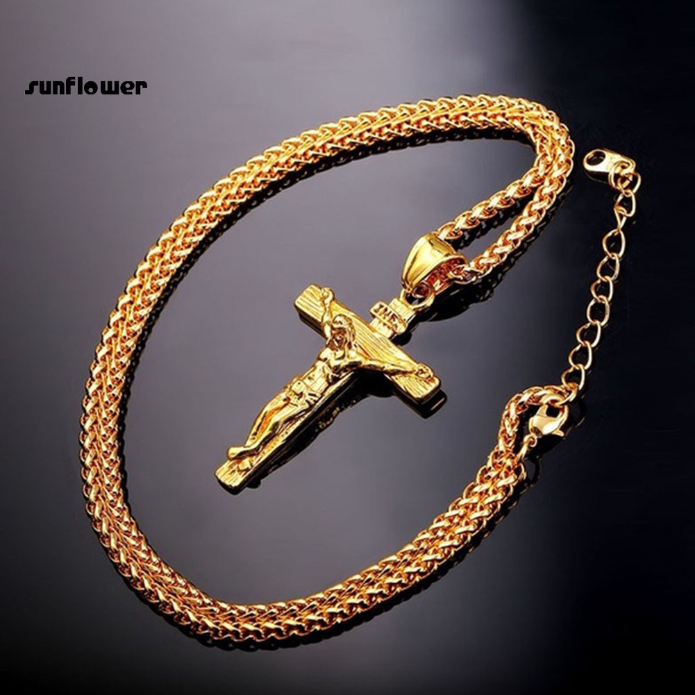 Vòng cổ Mặt Thánh Giá Bằng Thép Không Gỉ Thời Trang Dành Cho Nam