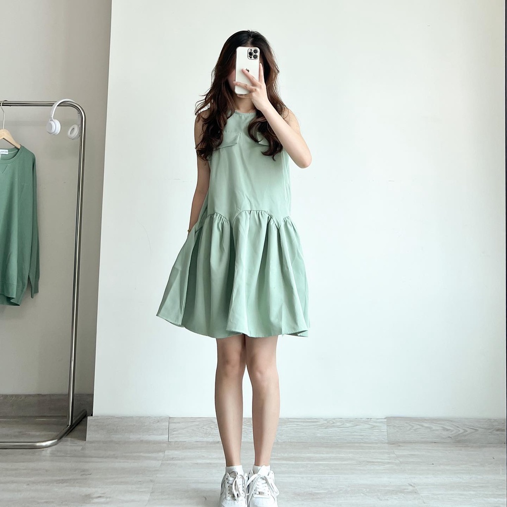 Đầm sát nách xòe xinh thời trang nữ Miho house