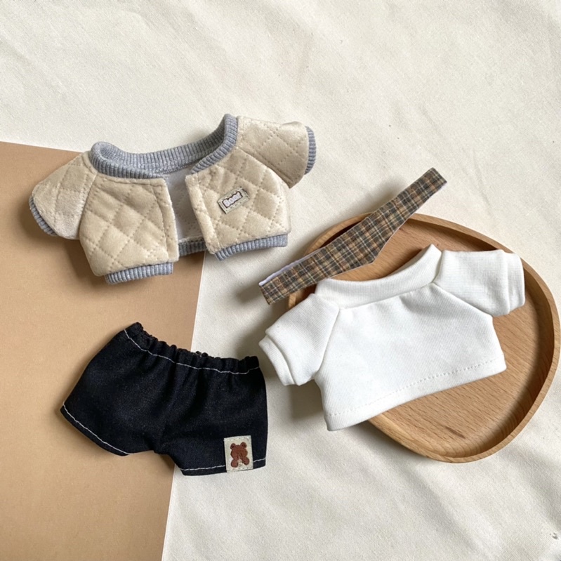 OUTFIT DOLL bộ quần áo jacket boy cho doll 15cm và 20cm