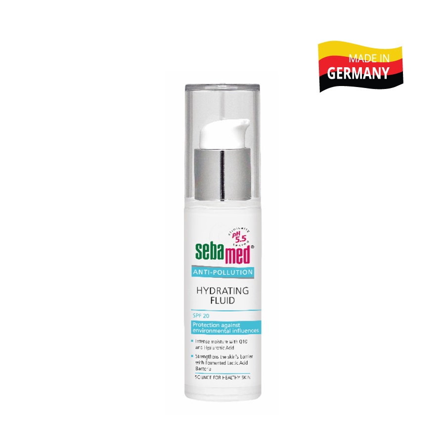 Sữa dưỡng cấp ẩm bảo vệ da SPF20 Sebamed Anti Pollution Hydrating Fluid - All Skin pH5.5 (30ml)