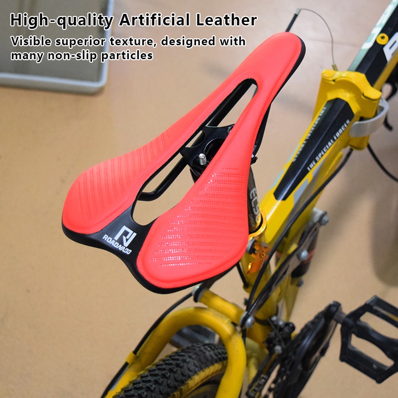 Yên xe đạp leo núi ROADNADO bằng da và nylon