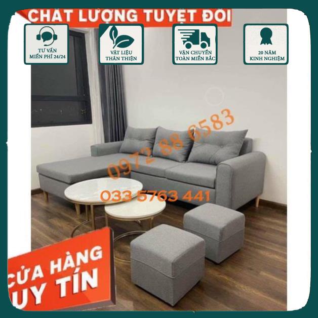 GIÁ GỐC - Sofa phòng khách hiện đại giá tại xưởng -  ghế sôfa góc L kích thước 2m2 x 1m4