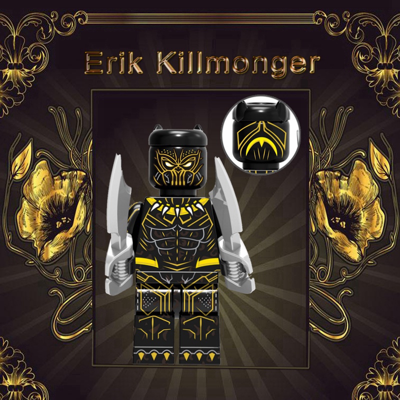 Erik Killmonger Okoye Shuri Marvel Đồ Chơi Xếp Hình DIY Giáo Dục Cho Trẻ Em