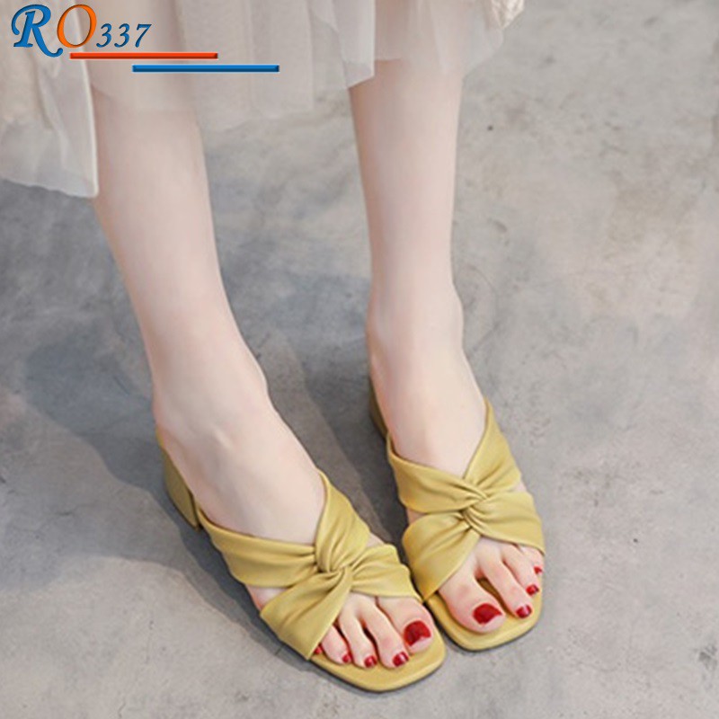 Dép quai nhúng chuẩn cao 5cm xinh #RO337