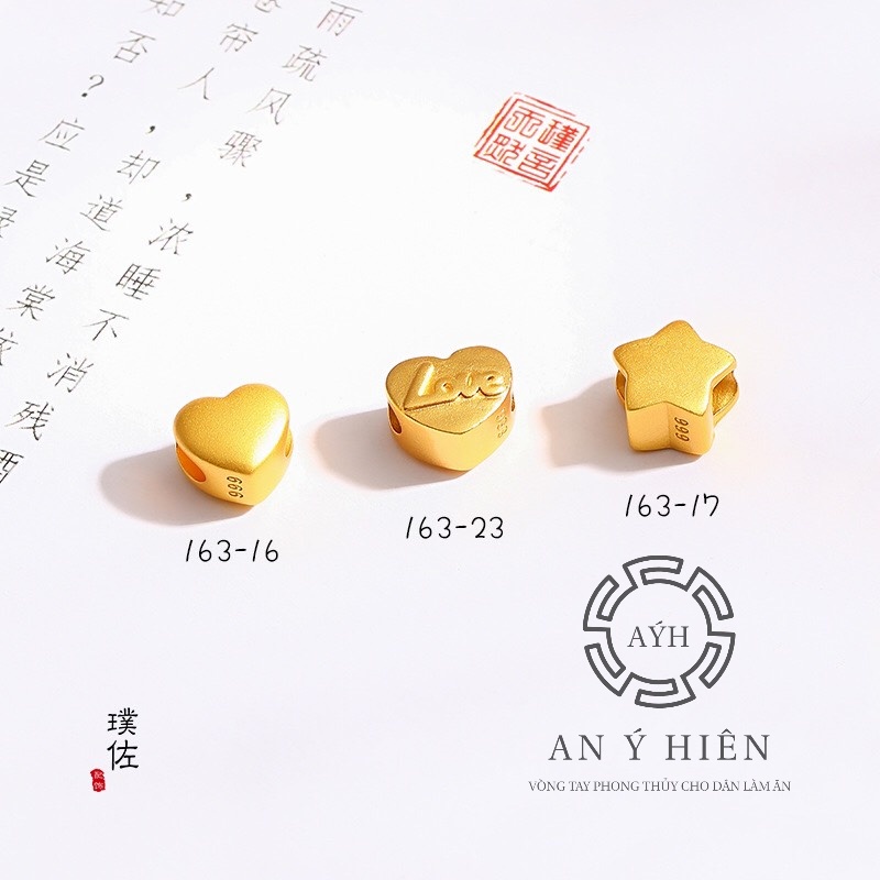 Charm Trái tim vàng #C637 ( An Ý Hiên)