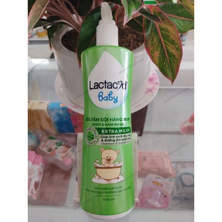 Sữa tắm gội bé Lactacyd Milky bảo vệ da bé chai 500ml