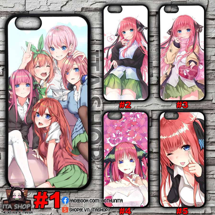 Ốp lưng Ichika Nino Miku Yotsuba Itsuki - Ốp Anime I.phone 5s 6 6s 6s+ 7+ 8+ X Xs Xr 11 11 pro max 12 12 pro max 13