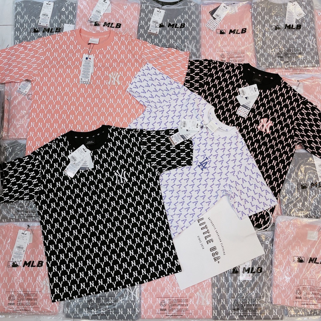 Áo Phông MLB Monogram Allover Overfit Short Sleeve T-Shirt New York Yankees