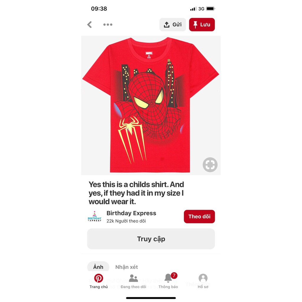 Áo MARVEL Bé Trai 4-14t