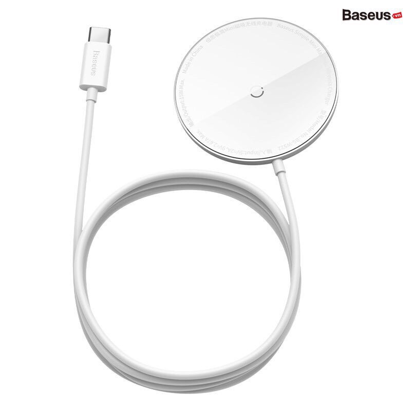 Đế sạc không dây nam châm Baseus dành cho iPhone 12 Series 15W sạc nhanh Quick Wireless Magsafe Quick charger