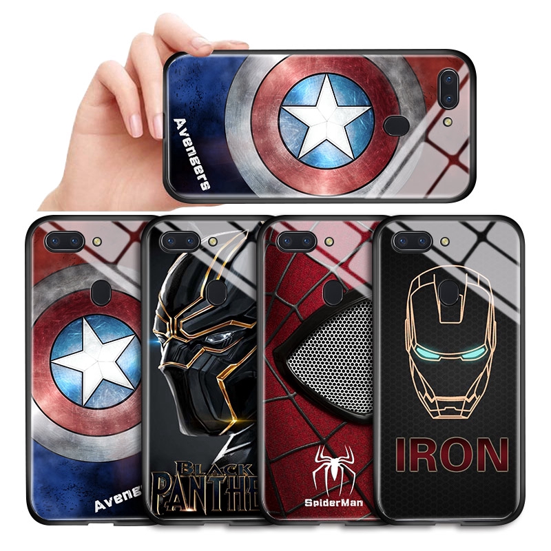 OPPO Realme 5i 5S 2 Pro 3 Pro 5 Pro 1 Marvel The Avengers Spiderman protective Ốp lưng điện thoại