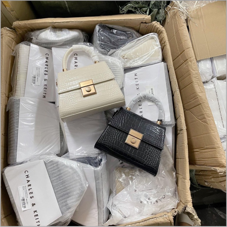 Túi Xách Tay CnK Vân Cá Sấu Khóa Bấm Tròn DC6301 Sang Trọng Đi Tiệc Đi Chơi