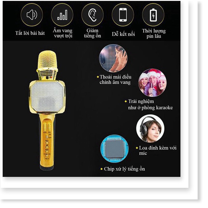 Mic hát karaoke bluetooth SD-10 micro karaoke không dây hát siêu hay BH 6 tháng