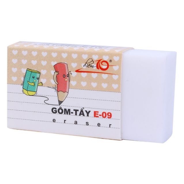 ( 1 Hộp 30 Cục ) Gôm Tẩy Bút Chì E09 Thiên Long Camshop