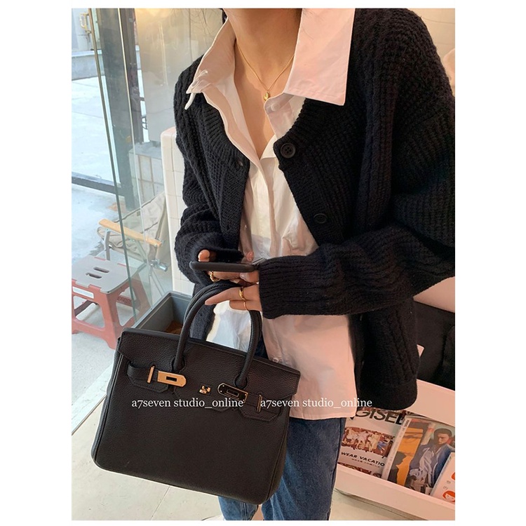 Áo Khoác cardigan Dệt Kim Dáng Rộng Cổ Tròn Thời Trang Hàn Quốc