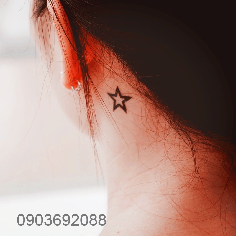 [HCM] Hình xăm dán - tattoo sticker hình xăm họa tiết - ngôi sao 10.5 x 6cm