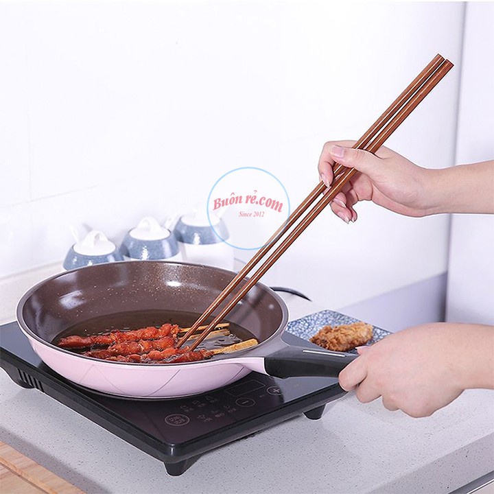 Đũa dài gỗ dừa 38cm nấu ăn chiên rán an toàn 00834