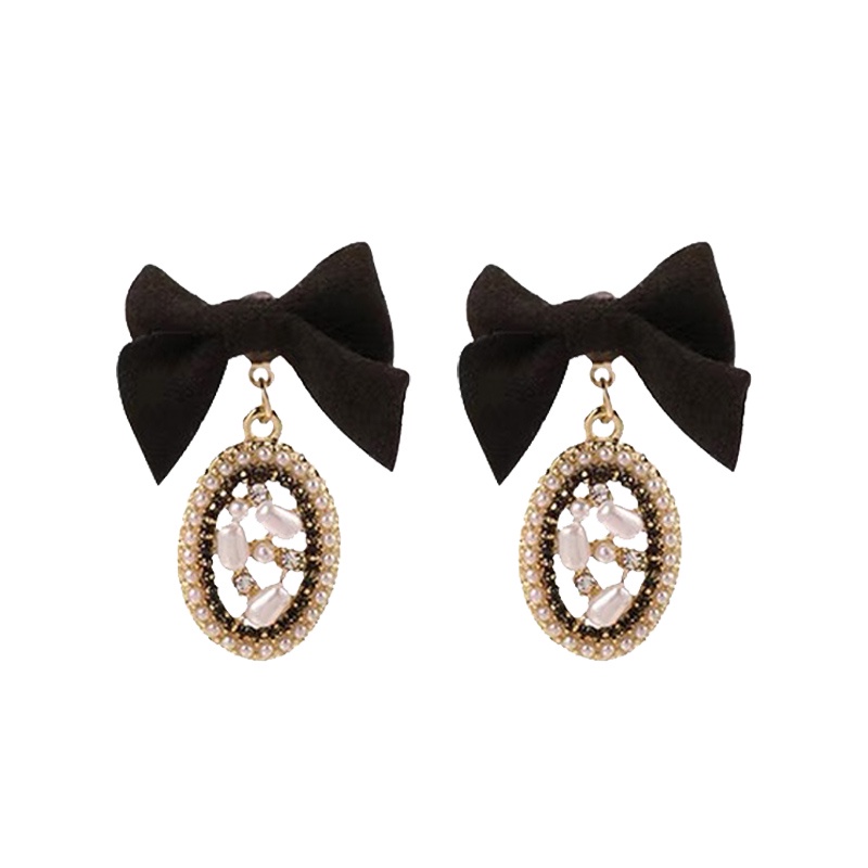 Bông Tai Màu Đen Phong Cách Hàn Quốc Thời Trang Cho Nữ  hoa tai