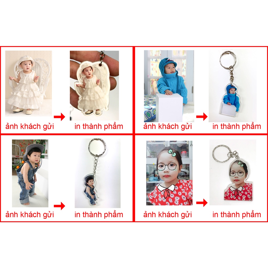 Móc khóa ghép hình CHIBI cho bé, CẮT HÌNH THEO NHÂN VẬT