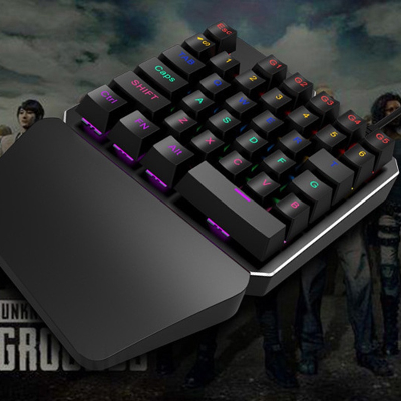 Bàn Phím Mini 35 Phím Có Đèn Nền RGB Dùng Để Chơi Game