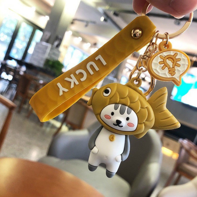 Móc Khóa Hình Mèo Hoạt Hình Xinh Xắn