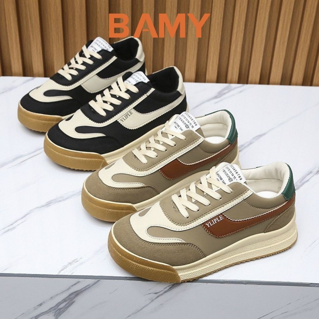 Giày thể thao nữ Forrest Gump đế bánh mì cao 4 phân, Giày Sneaker nữ BAMY mẫu mới 2021