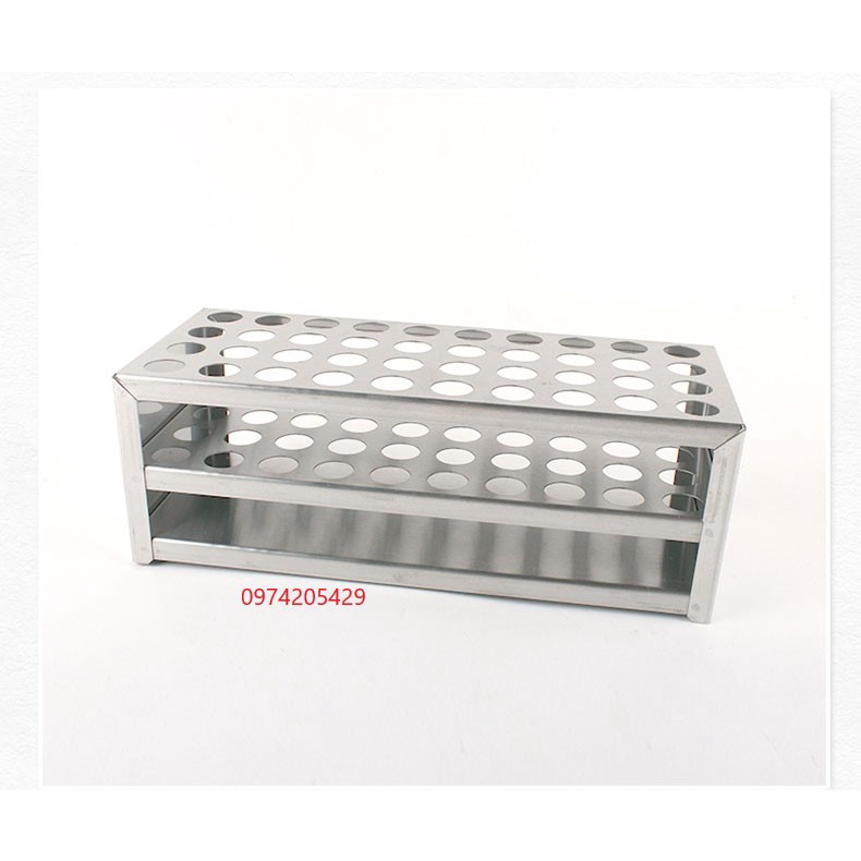 Giá đựng ống nghiệm phi 18mm bằng inox có 40 vị trí