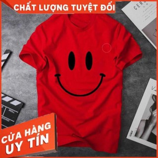 In hình Hình Smile, mặt cười - Áo thun Cotton nam, nữ tay ngắn, cổ tròn