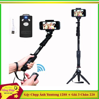 Gậy Chụp Ảnh Bluetooth Yunteng 1288 Và Giá Đỡ 3 Chân Yuntfng 288