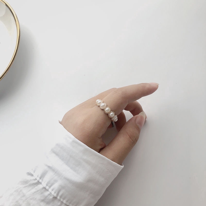 Nhẫn Ngọc Trai Đơn Giản Thời Trang