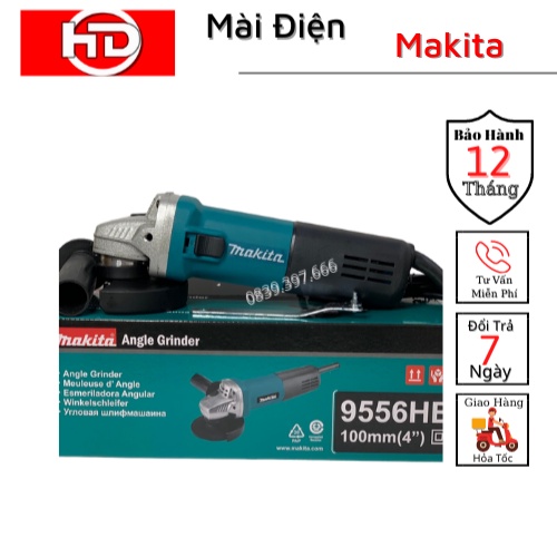 Máy mài, máy cắt cầm tay Makita 9556HB công suất lớn 840W, dùng cho việc cắt góc cắt kim loại an toàn tiện lợi