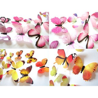 Decal bướm nổi 3D dán tường trang trí