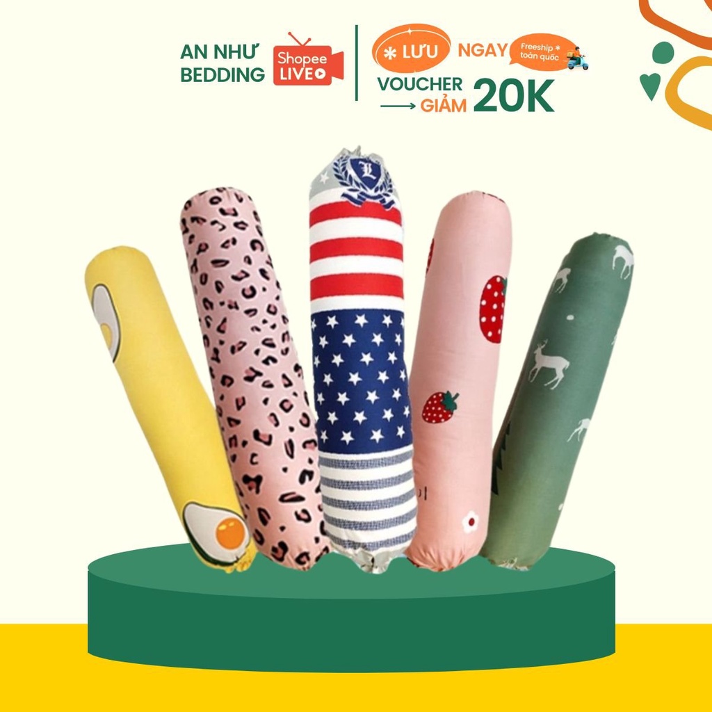 Vỏ gối ôm, bao gối ôm cottonpoly 35x100cm An Như Bedding