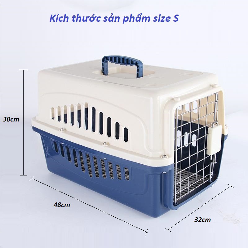 Lồng vận chuyển Pet (Size S), Lồng hàng không cho chó, mèo,Thú cưng từ 1-7 kg