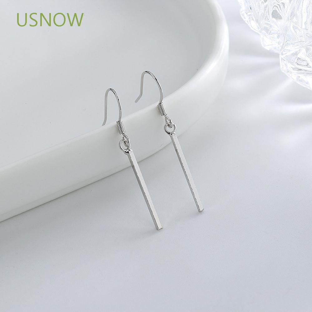 Khuyên Tai Dáng Dài Hình Chữ Nhật Bằng Đồng Thau Màu Sắc Cổ Điển Phong Cách Hàn Quốc Thời Trang Cho Nữ