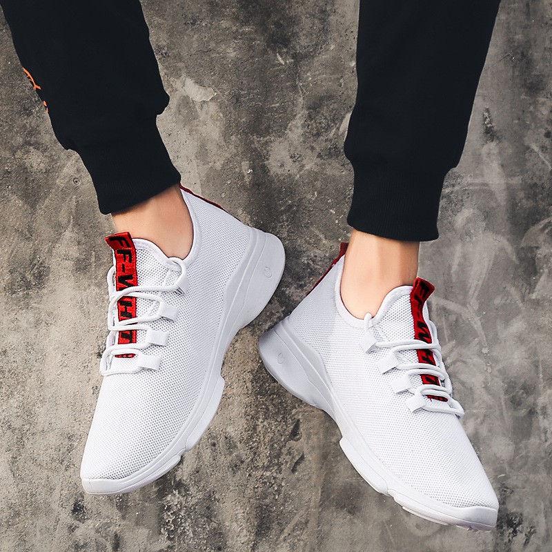 Giày Sneaker Nam thể thao màu trắng cổ cao cho học sinh phong cách Hàn Quốc TAKUTA mã SUT001